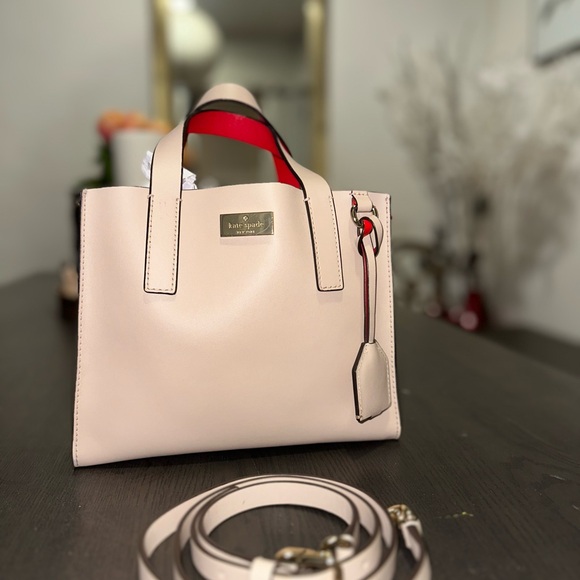 Kate Spade Cream and Red Tote Bag